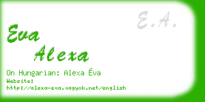 eva alexa business card